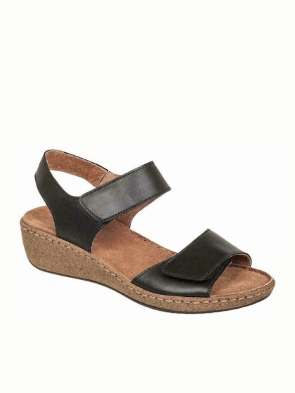 Adam's Shoes Καλοκαιρινές Γυναικείες Πλατφόρμες Μαύρες